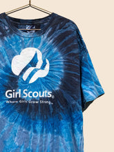 Load image into Gallery viewer, 90's Girl Scouts Tie Dye T-Shirt Blue (L)