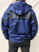 Load image into Gallery viewer, Adidas Hooded Windbreaker Jacket Navy (M)