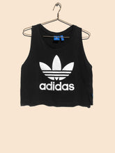 Load image into Gallery viewer, Adidas Logo Cropped Singlet Black (M)
