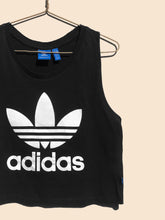 Load image into Gallery viewer, Adidas Logo Cropped Singlet Black (M)