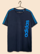 Load image into Gallery viewer, Adidas Triple Stripe T-Shirt Navy (M)