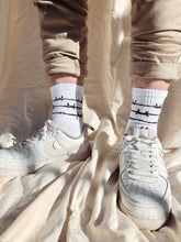 Load image into Gallery viewer, Keep Out Unisex Crew Socks White
