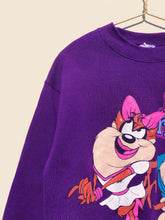 Load image into Gallery viewer, 90's Looney Tunes Taz Sweater Purple (S)