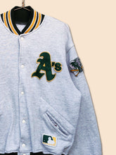 Load image into Gallery viewer, MLB Oakland Athletics Varsity Jacket Grey (XL)