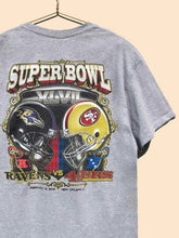 Load image into Gallery viewer, NFL 2013 Super Bowl Ravens 49ers T-Shirt Grey (L)