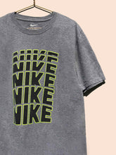 Load image into Gallery viewer, Nike Neon Logo T-Shirt Grey (XL)