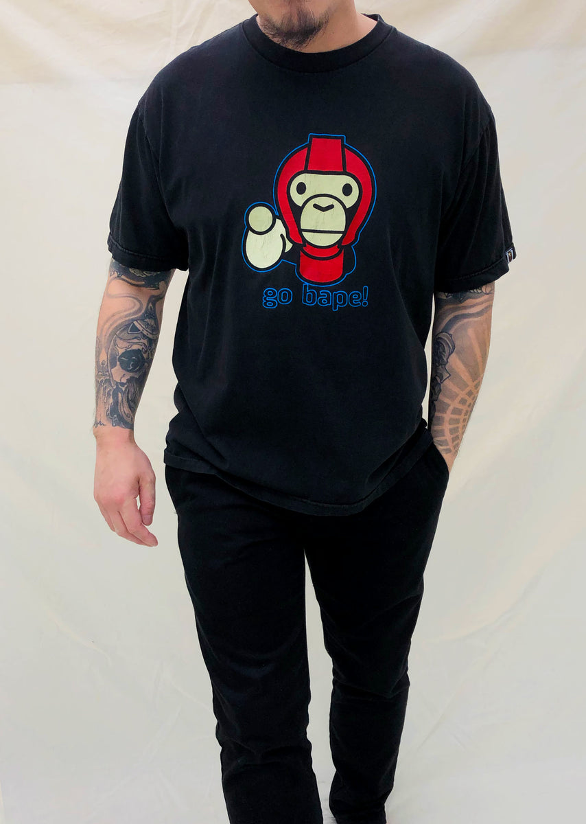 Vintage 00's Bathing Ape Baby Milo Bape T-Shirt Black (L