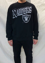 Load image into Gallery viewer, Vintage 90's Tultex NFL Oakland Raiders Sweater Black (XL)