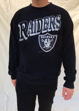 Load image into Gallery viewer, Vintage 90's Tultex NFL Oakland Raiders Sweater Black (XL)