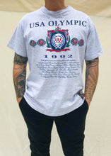 Load image into Gallery viewer, Vintage Nutmeg Mills Embroidered 1992 USA Olympics T-Shirt Grey (XL)