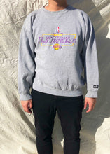 Load image into Gallery viewer, Vintage Puma 90's NBA Los Angeles Lakers Embroidered Sweater Grey (L)