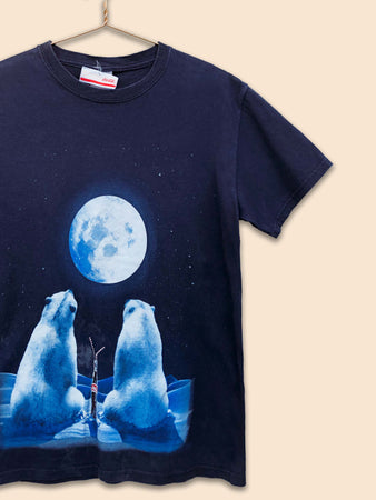 90's Coca Cola Polar Bears T-Shirt Navy (S)