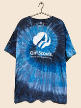 Load image into Gallery viewer, 90&#39;s Girl Scouts Tie Dye T-Shirt Blue (L)
