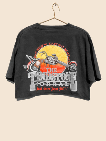 Harley Davidson '95 Bike Week Cropped T-Shirt Black (L)