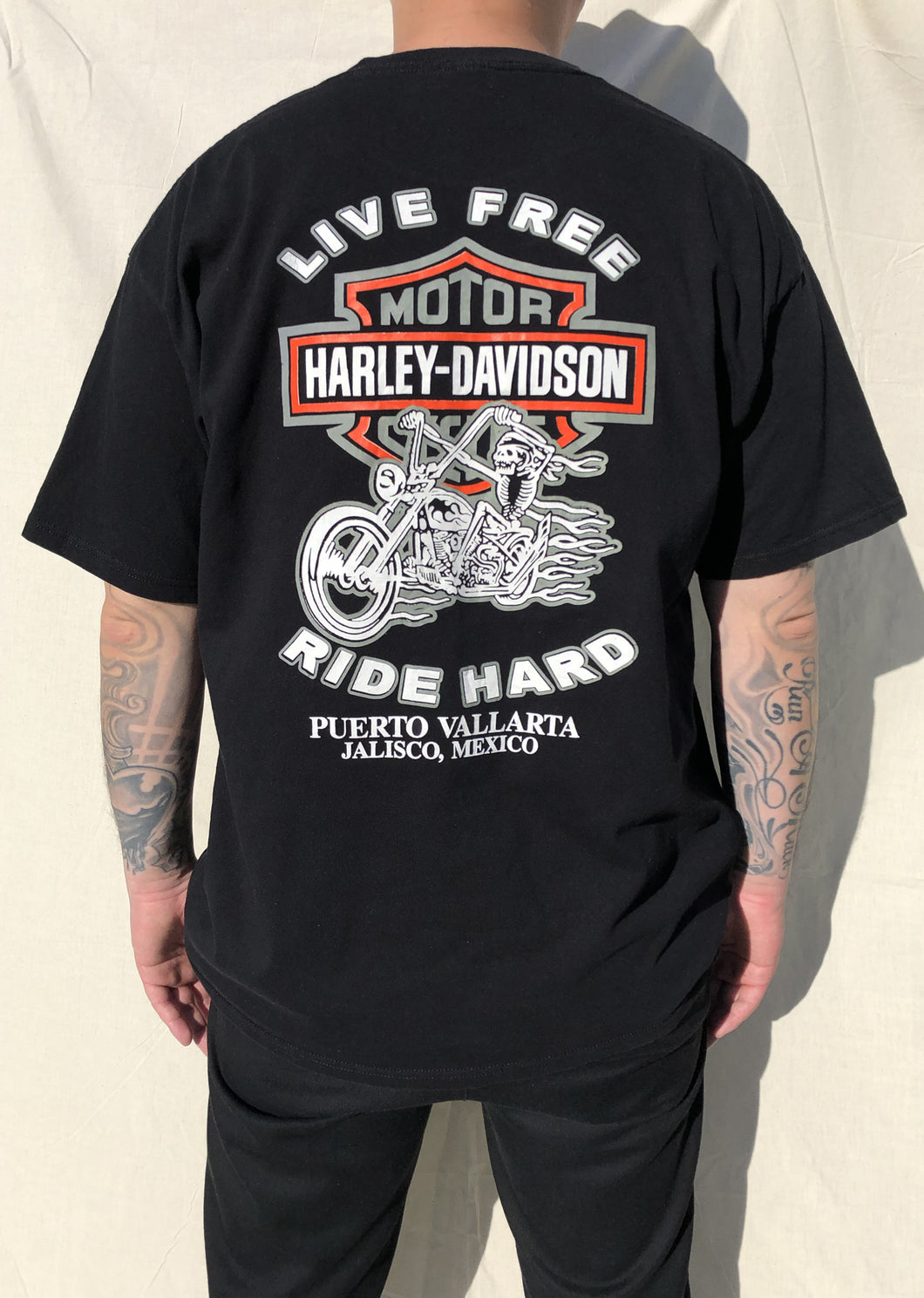 Harley Davidson Live Free Ride Hard T-Shirt Black (XL)