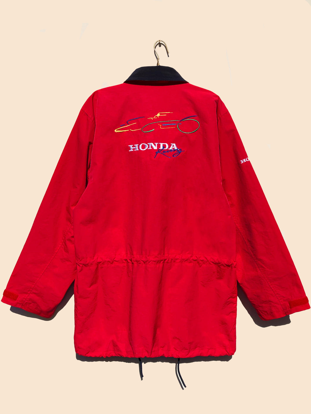 Vintage Honda Racing Windbreaker Jacket Red (M)