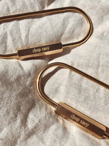 Signature Chop Suey Keyring Brass