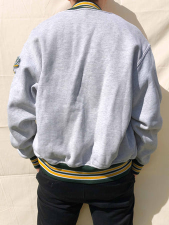 MLB Oakland Athletics Varsity Jacket Grey (XL)
