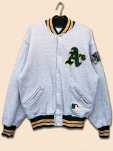 Load image into Gallery viewer, MLB Oakland Athletics Varsity Jacket Grey (XL)
