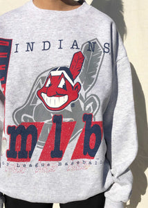 MLB '95 Cleveland Indians Sweater Grey (M)