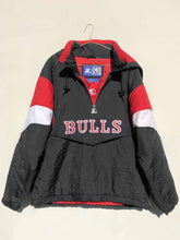 Load image into Gallery viewer, NBA 90&#39;s Starter Chicago Bulls Anorak Jacket Black (M)
