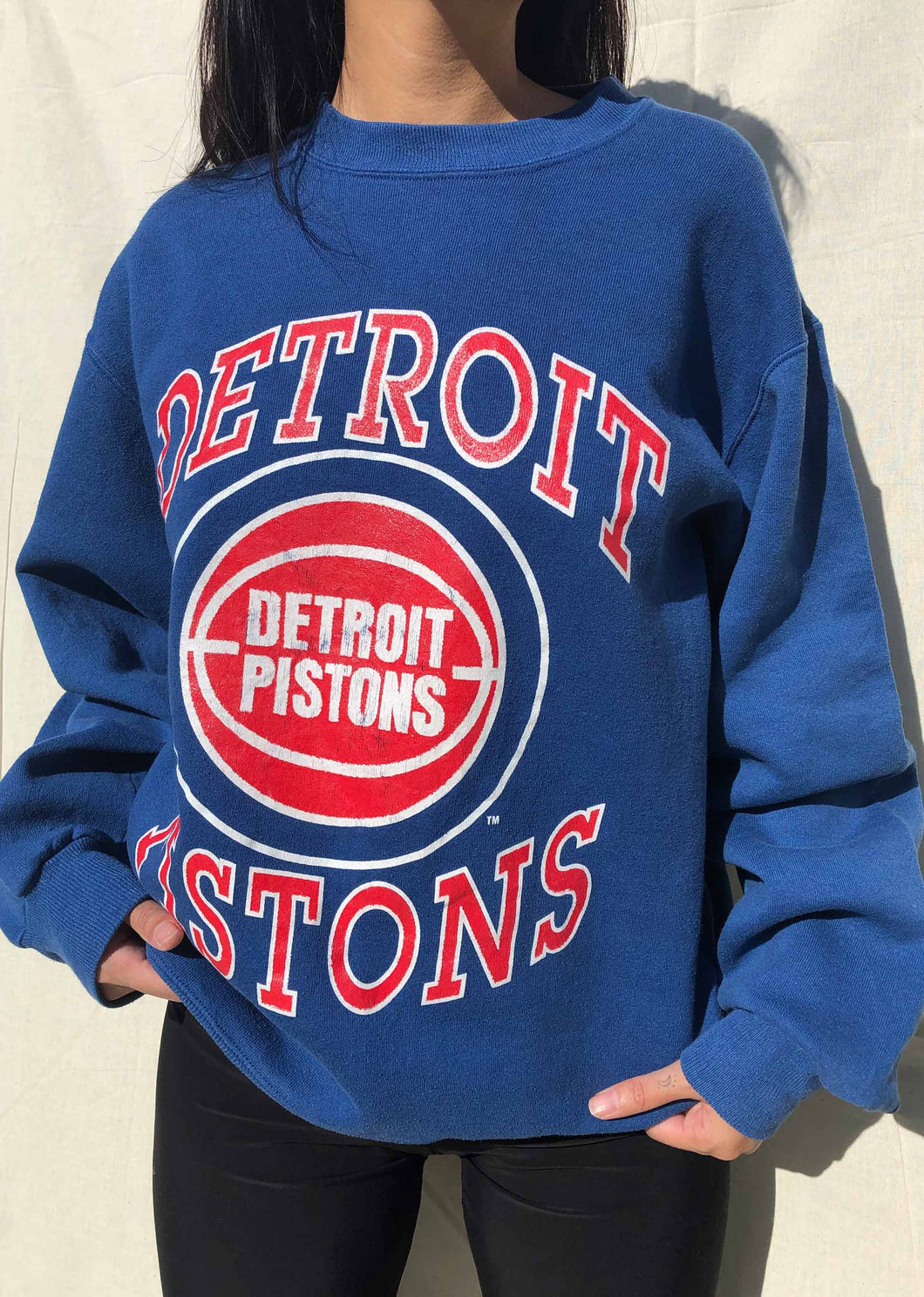NBA 90s Detroit Pistons Sweater Blue (M)