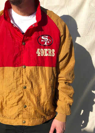 NFL 80s San Francisco 49ers Bomber Jacket Gold (XL)