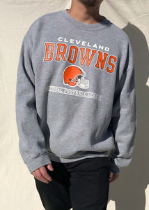 NFL 90's Cleveland Browns Sweater Grey (XL)