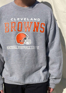 NFL 90's Cleveland Browns Sweater Grey (XL)