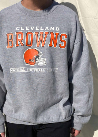 NFL 90's Cleveland Browns Sweater Grey (XL)