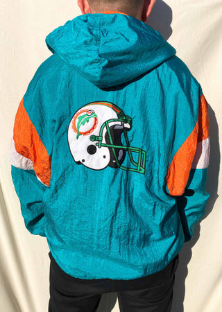 NFL 90s Starter Miami Dolphins Anorak Jacket Aqua (L)