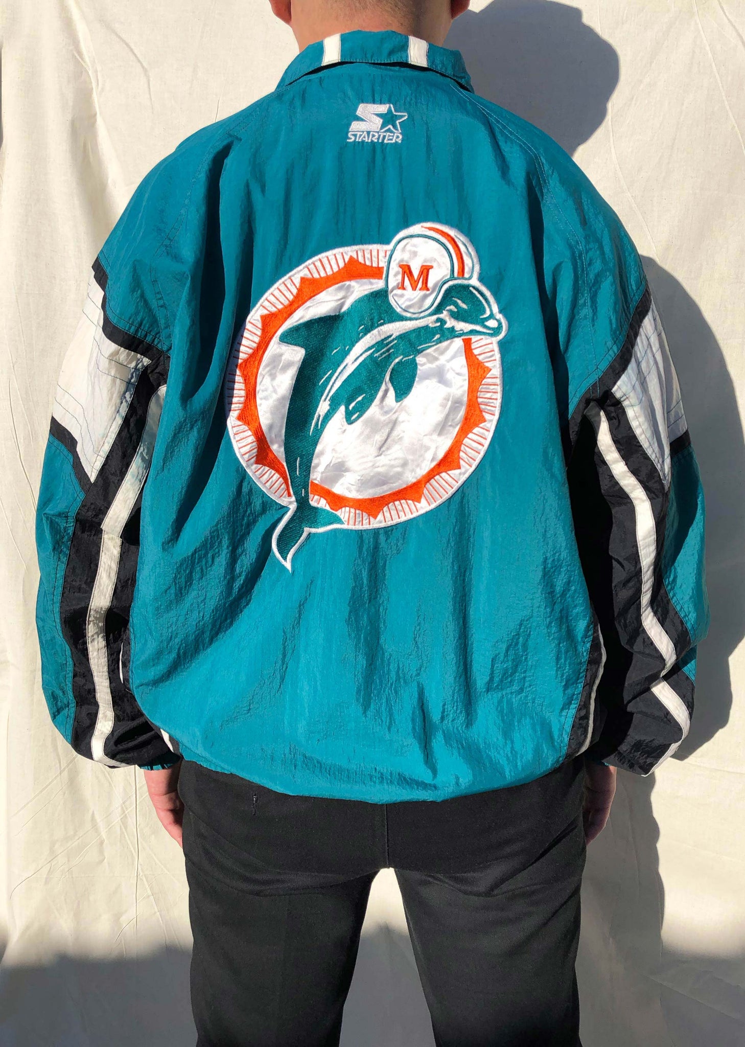 NFL 90s Starter Miami Dolphins Jacket Aqua (XL) – Chop Suey Official