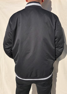 NFL Raiders x Nike Reversible Bomber Jacket Black/Silver (XL)