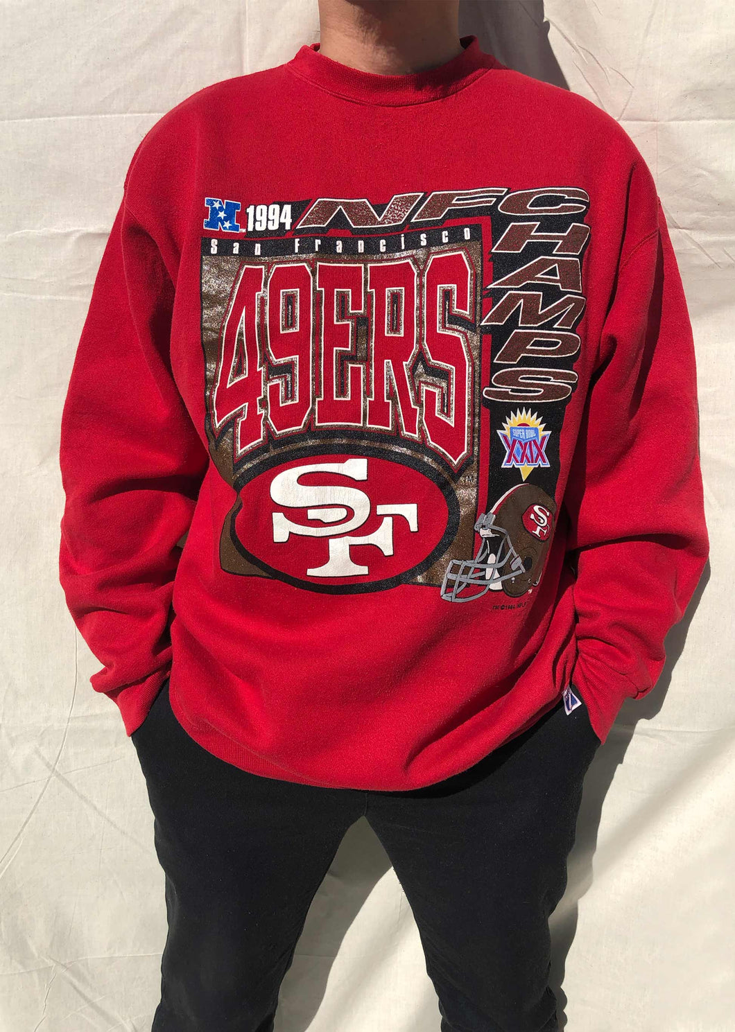 NFL '94 San Francisco 49ers Super Bowl Sweater Red (XL)