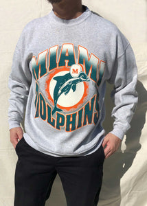NFL '95 Miami Dolphins Sweater Grey (L)