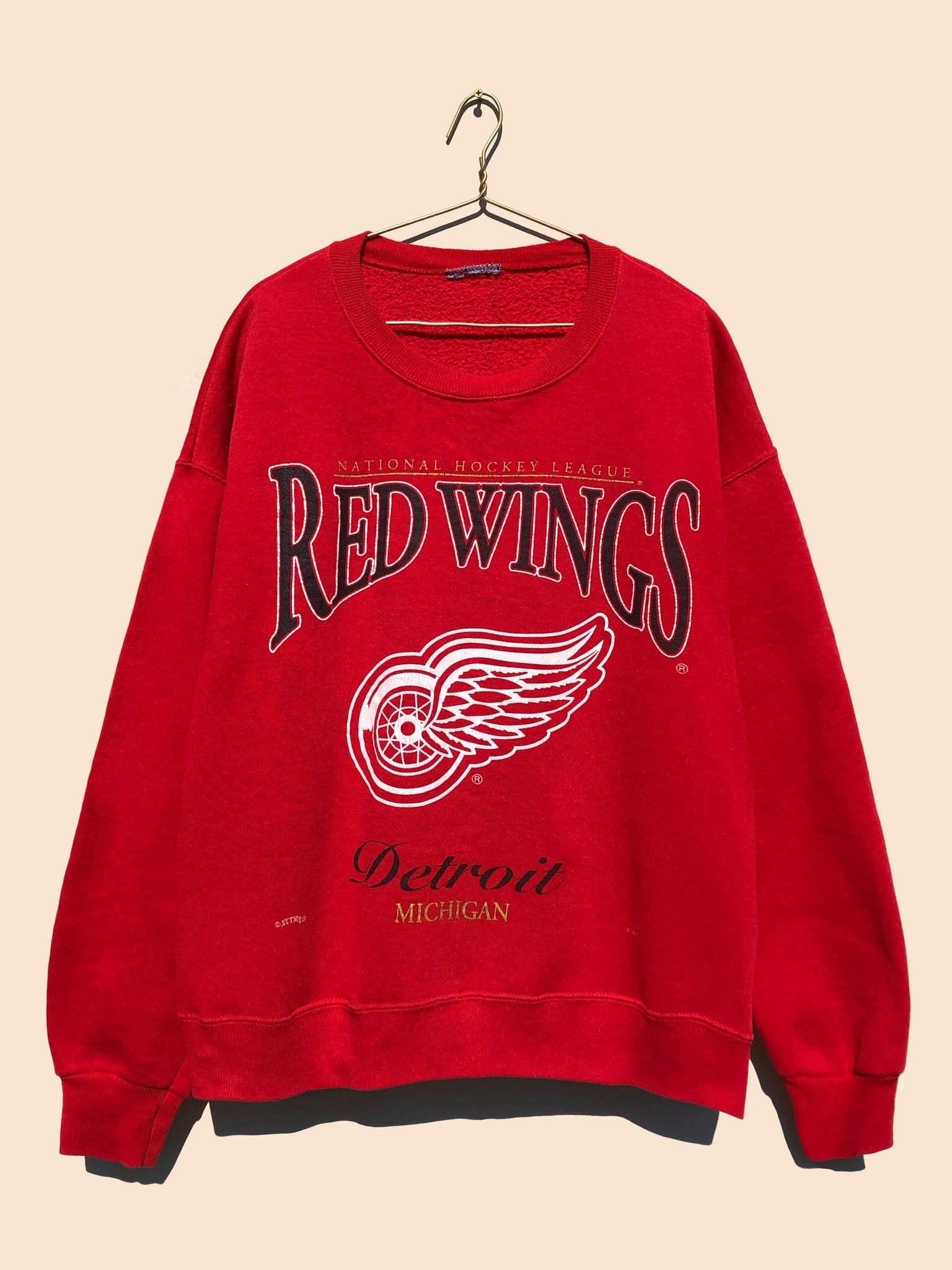 Vintage NHL Detroit Red Wings Crew Neck Sweatshirt