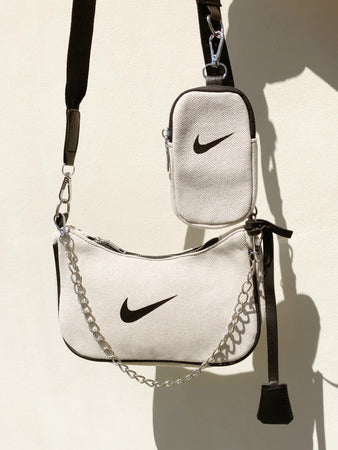 Nike Upcycled Crossbody Bag Oatmeal
