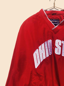 Ohio State Spellout Pullover Jacket Red (L)