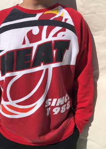 NBA, Shirts, Nba Miami Heat Hoodie Sweatshirt Red Sz S