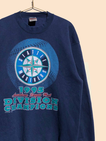 MLB 90's Seattle Mariners Sweater Navy (L)
