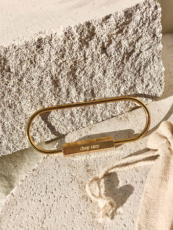 Signature Chop Suey Keyring Brass