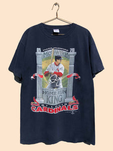 MLB 90's St Louis Cardinals Mark McGuire T-Shirt Navy (XL)