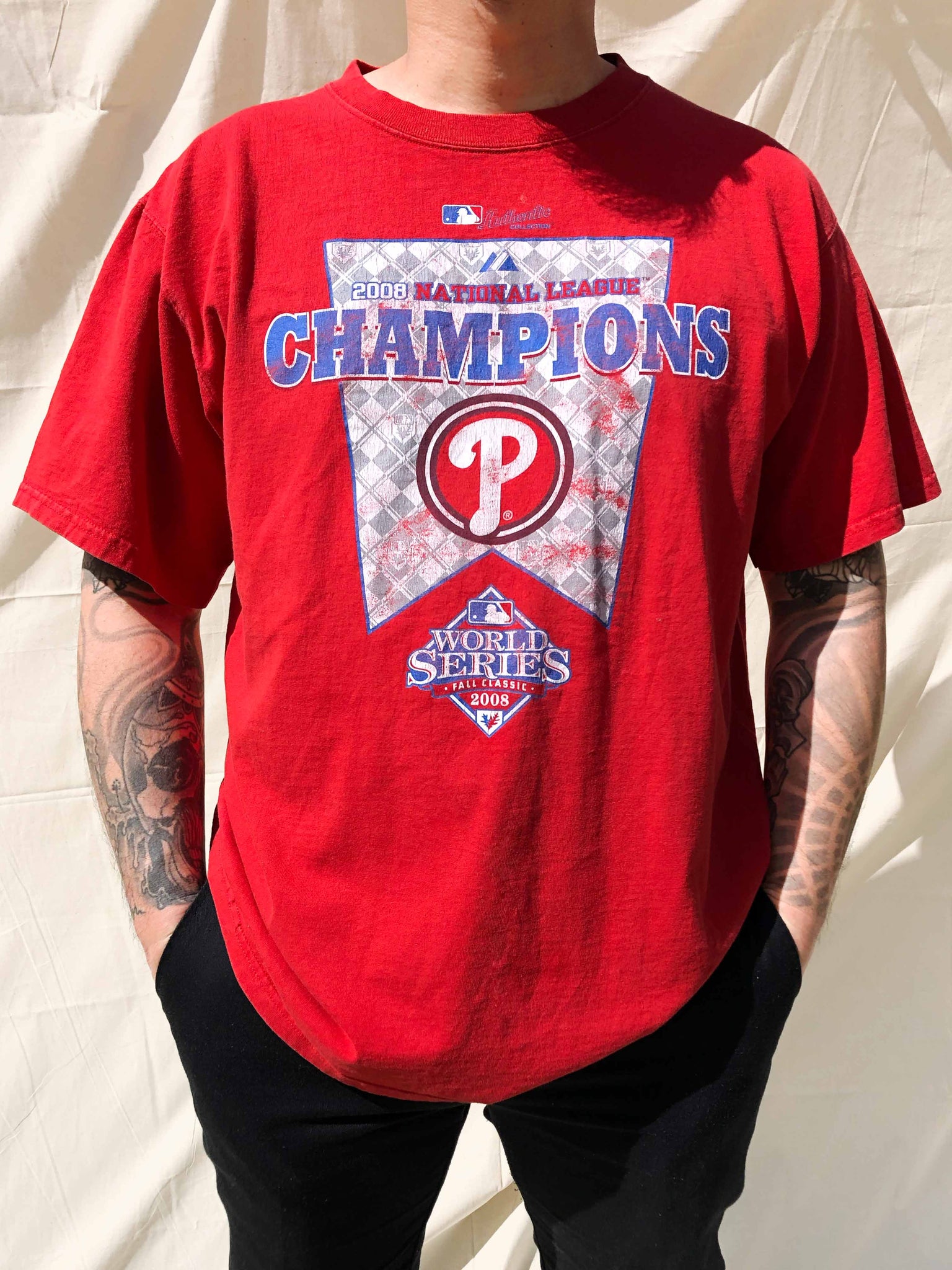 MLB Philadelphia Phillies 2008 World Series T-Shirt Red (L) – Chop Suey  Official