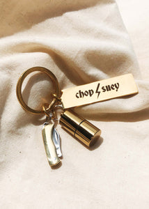 The Tout Petit Keyring Brass