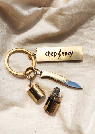 The Tout Petit Keyring Brass