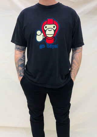 Vintage 00's Bathing Ape Baby Milo Bape T-Shirt Black (L)