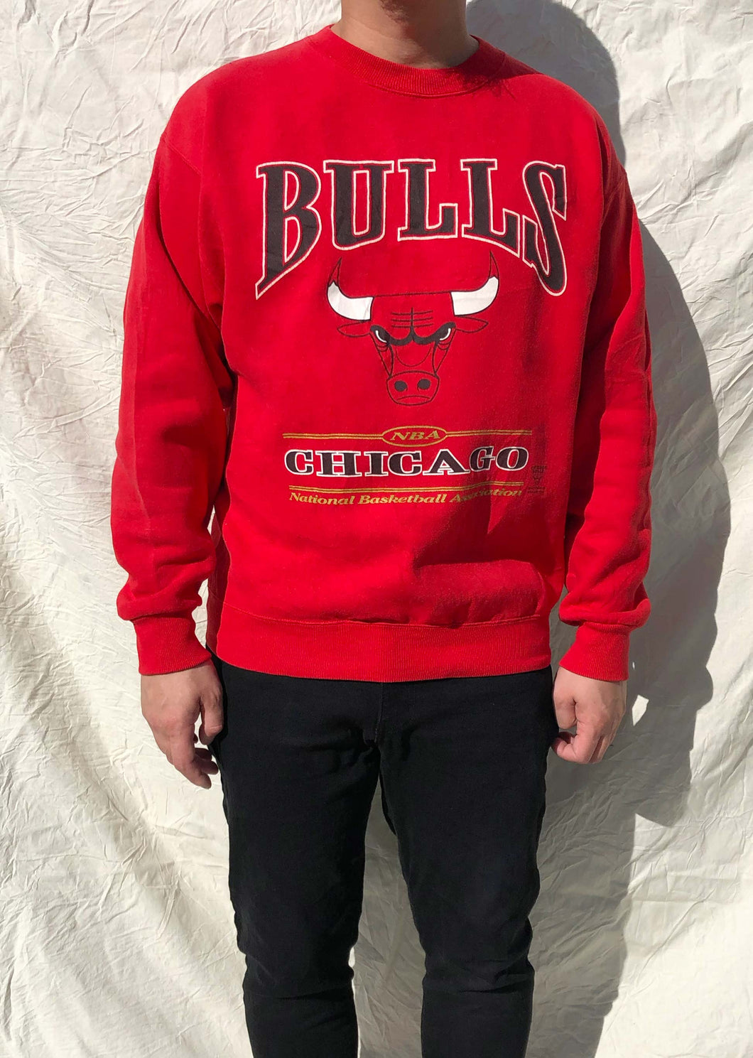 Vintage 90's Lee Sport NBA Chicago Bulls Sweater Red (XL)