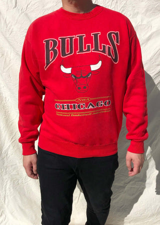 Vintage 90's Lee Sport NBA Chicago Bulls Sweater Red (XL)