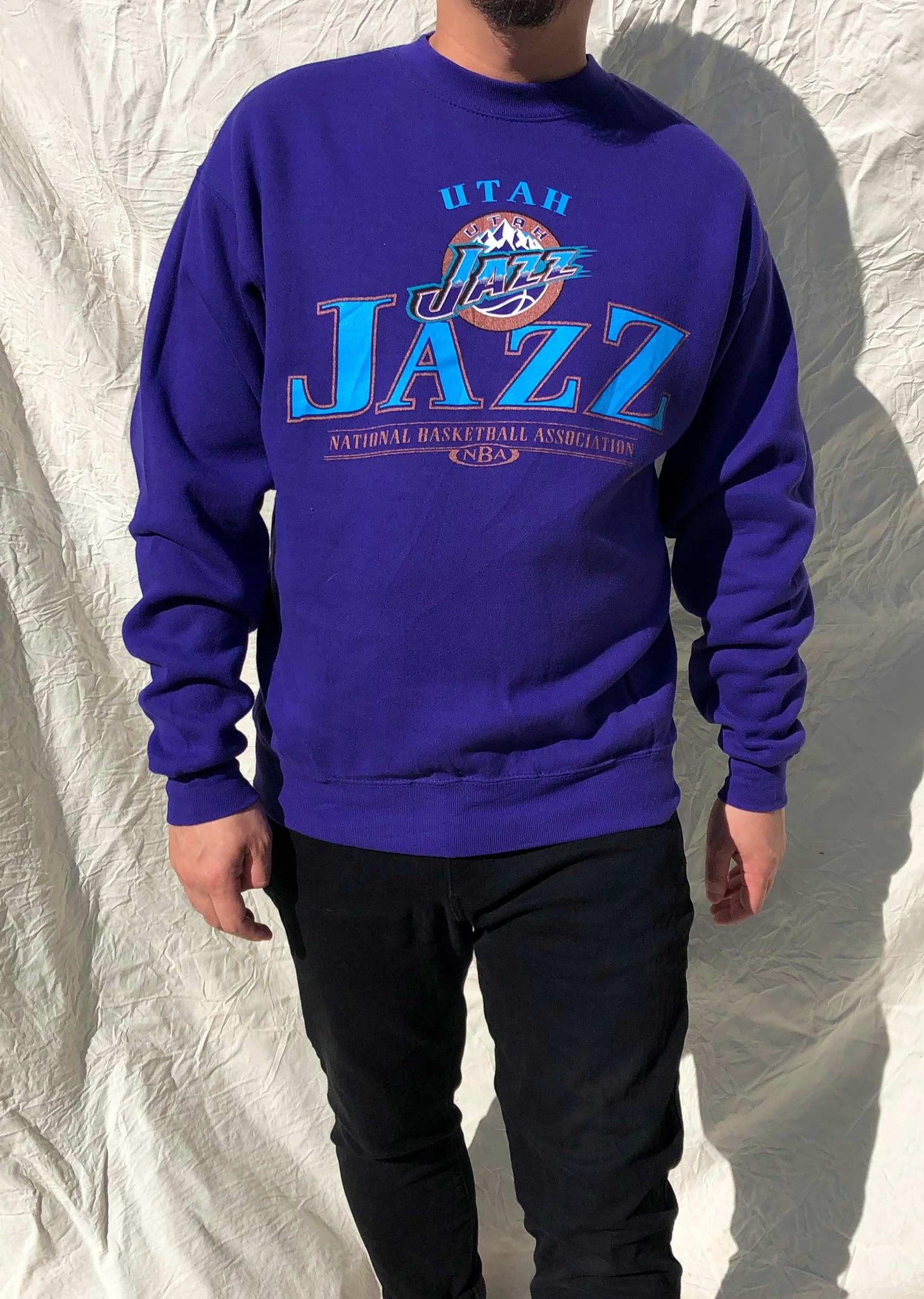 Utah jazz throwback hoodie hotsell