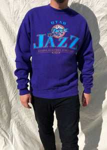 Vintage 90's Lee Sport NBA Utah Jazz Sweater Purple (L)